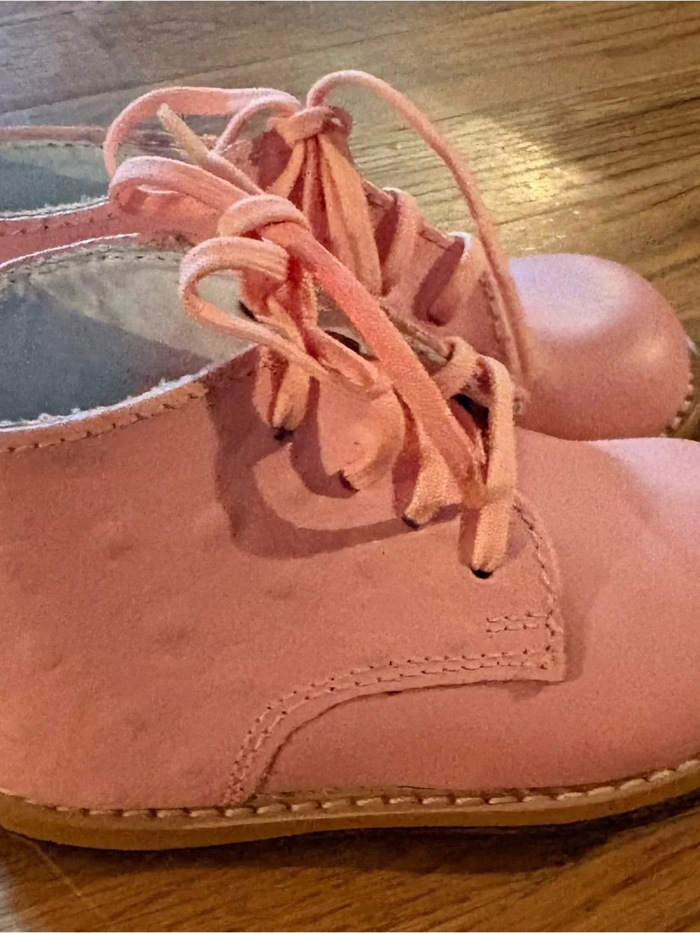 Josmo Unisex Baby First Walker Shoes, Genuine Leather, Pink, Size: 5.5,